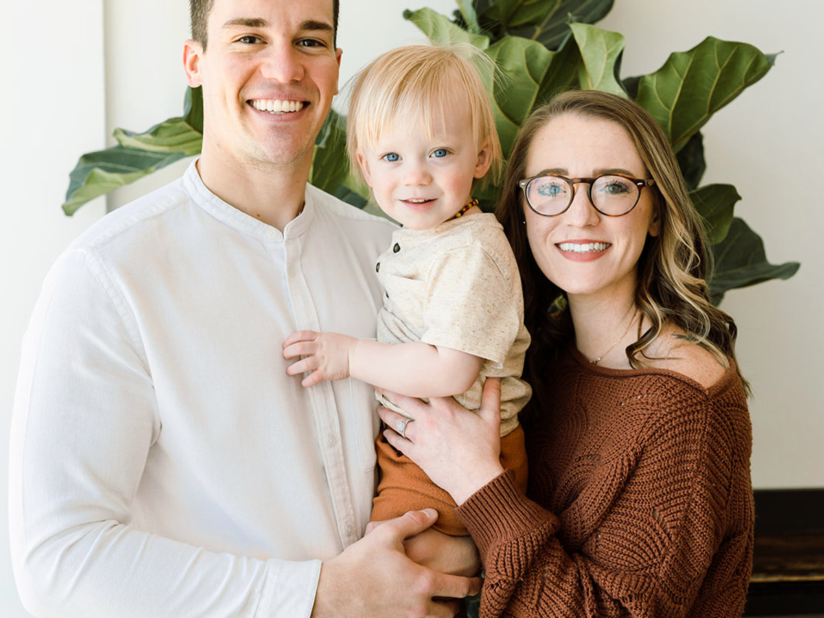 Dr. Preston and Dr. Brittany Cook with their son - founders of Native Chiropractic
