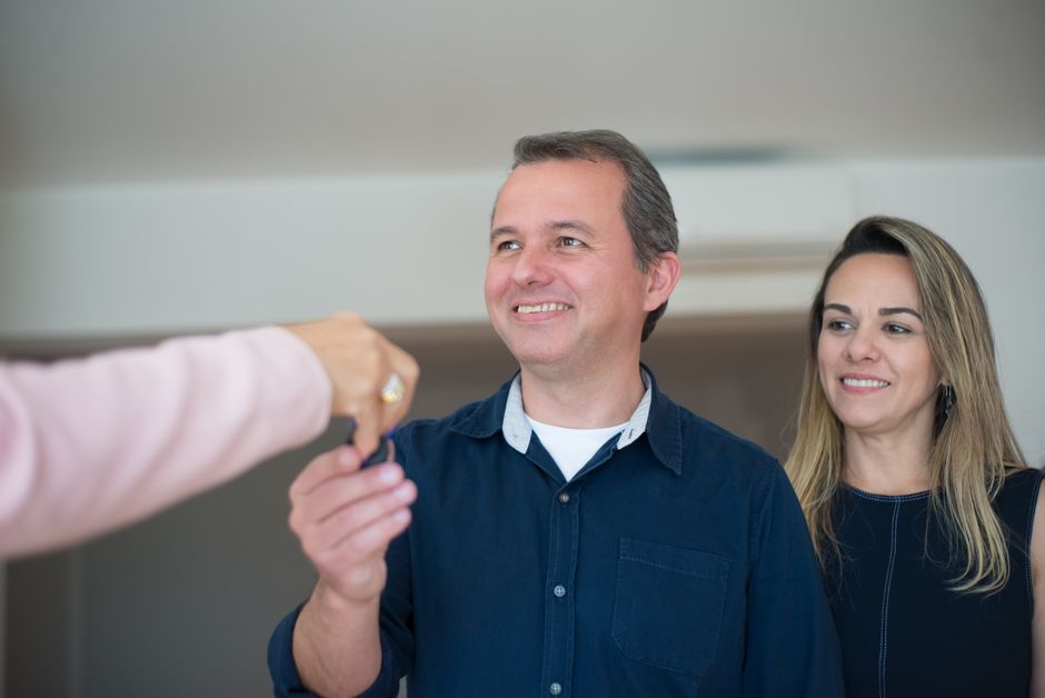 House key handover at closing