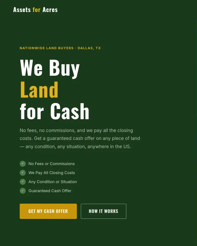 Concept for Assets for Acres