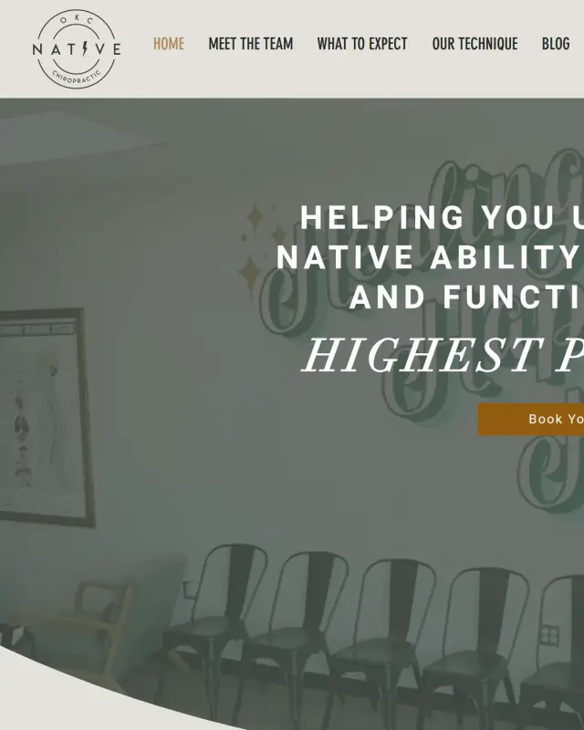 Original Native Chiropractic homepage